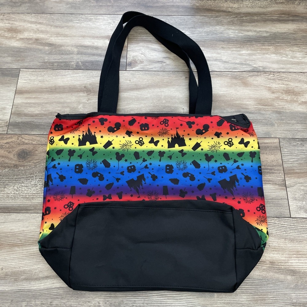 DISNEY PARKS‎ Beautiful Rainbow Pride Colorful Large Tote Bag